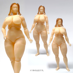 春川ナミヱさん 豊満熟女タイプ フィギュア 素体 1/12(143＆146mm)【オリジナル自主製作品】