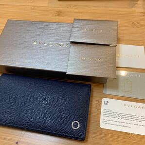 BVLGARI ブルガリブルガリ レザー 長財布 ネイビー ロングウォレット