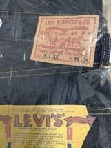 W36 トートバッグ付 LEVI'S 1955 Hand Drawn Jeans 501 150周年 リーバイス 手書き デニム vintage clothing ハンドドロー 501本限定 新品_画像3