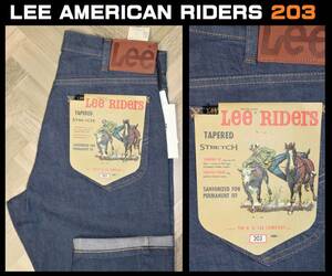 特価即決【未使用】 LEE ★ AMERICAN RIDERS 203 テーパードストレッチ デニムパンツ (W30/L31) ★ リー LM5203-653 税込定価1万3200円