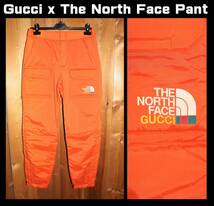 送料無料 即決【未使用】 Gucci × The North Face ★ Padded Nylon Pants (Sサイズ) ★ グッチ ノースフェイス パテッドカーゴパンツ 正規_画像1