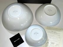 ◆COMME A DU MODE WAVE◆ コムサ ボール ３ピース ３種類 陶器 バラエティ セット FINE CHINA 日本製 未使用_画像8