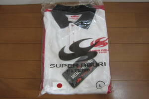 新品B品 Super Aguri F1 Team スーパーアグリF1チーム ポロシャツ サイズL 白×赤×黒 O2312E