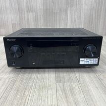 C-1091 Pioneer パイオニア VSX-821 オーディオ/ビデオ マルチチャンネル アンプ リモコン ケース 付き ブラック 通電確認済み_画像2