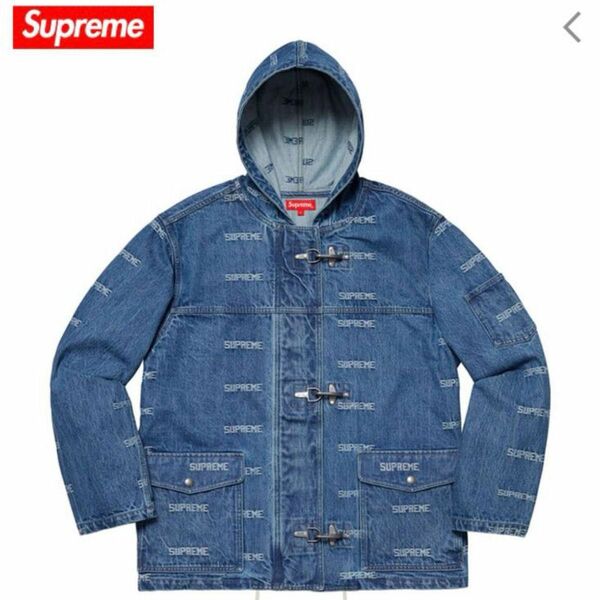 新品未使用 SUPREME Logo denim Turnout Jacket国内正規品　シュプリームデニムジャケット