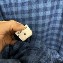2点セット　UMIT BENAN ウミットベナン　ブロックチェックシャツ　ジャケット　ブルー系　イタリア製_画像8