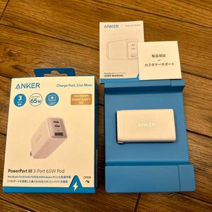 Anker PowerPort III 3-Port 65W Pod USB Charger PD