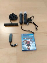 1円〜 動作品 PSVR プレイステーションVR + PlayStation Camera + モーションコントローラー + ソフト セット_画像2