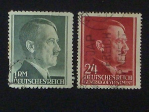 使用済み　第三帝国　ヒトラー切手 11枚 (DEU3C)