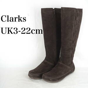 EB4293*Clarks* Clarks * lady's long boots *UK3-22cm* tea 