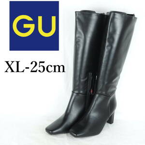 EB4310*GU*ジーユー*レディースロングブーツ*XL-25cm*黒*