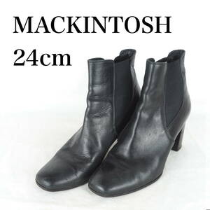 EB4324*MACKINTOSH*マッキントッシュ*レディースショートブーツ*24cm*黒