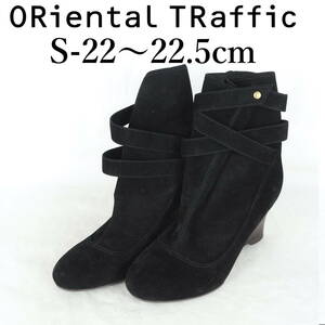 EB4330*ORiental TRaffic*オリエンタルトラフィック*レディースショートブーツ*S-22〜22.5cm*黒