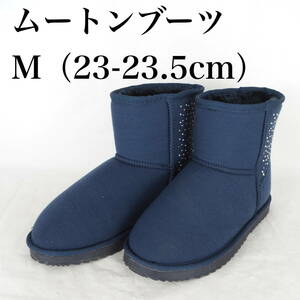 EB4363*レディースムートンブーツ*M（23-23.5cm）*ネイビー