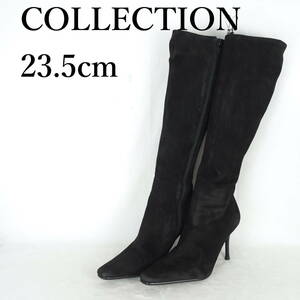 EB4407*COLLECTION*コレクション*レディースロングブーツ*23.5cm*黒