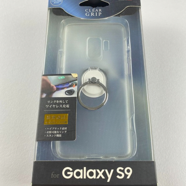 新品 Galaxy S9 ハードグリップケース 機能抜群 透明 クリア スタンド付 ギャラクシー スマホケース GALAXYS9 Android