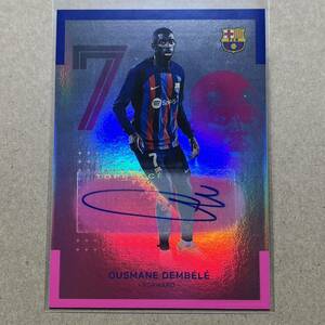Ousmane Dembele Pink Parallel Auto /99 2022/23 Topps FC Barcelona Team Set Autograph 直筆サイン