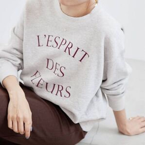 新品 IENA イエナ フルールプリントスウェット グレーB