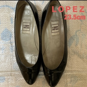 LOPEZ ロペス　上品パンプス　黒　23.5cm