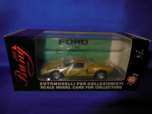 1/43　BANG　フォード　FORD　GT40　ライトゴールド　ハイクオリティver.　プレーンモデル　1965-1969年　イタリア製　MADE IN ITALY