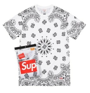 Supreme シュプリーム Hanse Bandana Tagless Tees 2022fw L サイズ 新品 正規品 未使用 ヘインズ バンダナ 2 Pack ２枚入り 白 White