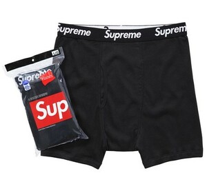 Supreme シュプリーム Hanse Boxer Briefs S サイズ 新品 正規品 未使用 ヘインズ バンダナ 4 Pack 4枚入り Black 黒 Box Logo ロゴ