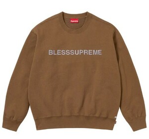 Supreme シュプリーム BLESS Crewneck Olive Brown 2023fw M サイズ オリーブ ブラウン 新品 正規品 Box Logo クルーネック スウェット