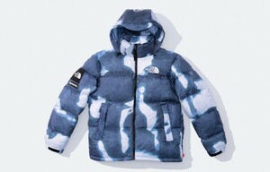 Supreme シュプリーム The North Face ノースフェイス Bleached Denim Print Nuptse Jacket L サイズ 新品 ヌプシ 2021fw インディゴ