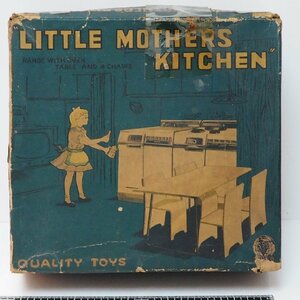 SSS INTERNATIONAL【LITTLE MOTHERS KITCHEN キッチン レンジ 机 イス セット】ブリキTIN TOY昭和レトロ■インターナショナル【箱付】0789