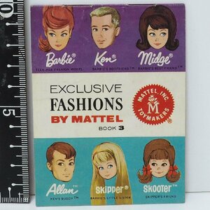 マテル【EXCLUSIVE FASHIONS BY MATTEL BOOK 3 Barbie バービー着せ替え人形】60年代 当時物カタログ■Ken Midge【冊子のみ】送料込