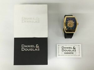 K18-839-1209-155【中古】DANIEL＆DOUGLAS(ダニエル アンド ダグラス) 腕時計 自動巻き スケルトン ラバーベルト「DD8808」