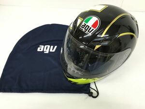 K12-131-117【中古】AGV K-3 バイク用 ヘルメット フルフェイス 2015年製 袋付 M(57-58cm) 現状品 ※SG・PSCマーク無し/キズ汚れ有り