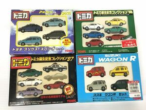 K11-511-1219-069【中古】トミカ4点セット(トヨタ プリウス&スパシオセット/誕生記念コレクション('97)'98/スズキ ワゴン Ｒセット)