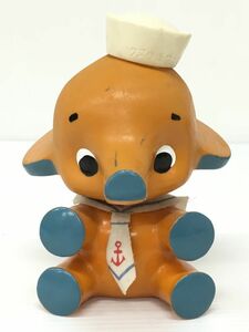 K12-254-1226-059●【中古/現状品】佐藤製薬 サトちゃん 水兵 セーラー ソフビ人形 フィギュア 昭和レトロ 全高：約17cm ※イタミ有