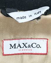 ITALY製 Max & Co. CLASSICS ダブルブレスト ロングコート 黒 32 168 マックスアンドコー クラシック SIZE：40■1204N_画像3