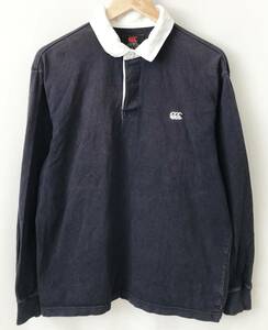 CANTERBURY OF NEW ZEALAND ラガーシャツ 長袖 ロゴ 古着 ラグビー 5031014N10 RA45625 カンタベリーオブニュージーランド SIZE：L■1222G