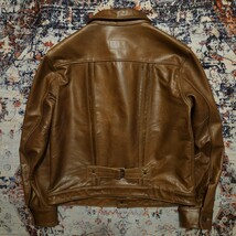【逸品】 RRL 1st Cowhide Leather Jacket 【M】 カウハイド ジャケット 牛革 レザー バックルバック ライダース 焦げ茶 Ralph Lauren_画像6