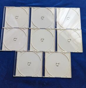 CD DVD 空ケース スリムタイプ 8枚セット　白ケース