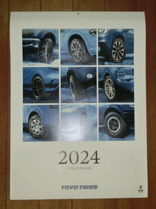 新品■令和6年 2024年 TOYO TIRES　壁掛けタイプ　カレンダー　トーヨータイヤ　　サイズ : 約 621×450 ㎜