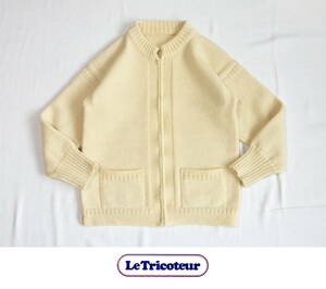 ☆ヴィンテージ☆　Le Tricoteur（ル トリコチュール）ジップアップ仕様のガンジーニットセーター