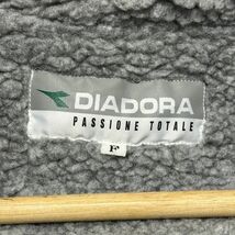 DIADORA ディアドラ ベンチコート ロング 裏ボア アウター 上着 羽織り 長袖 スポーツ 防寒 メンズ ボタン F 青 ブルー b18547_画像8