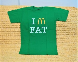 I’ｍ FAT★おもしろＴシャツ★ギャグＴシャツ★グリーン★緑★Ｌサイズ★コットン１００％★激安★