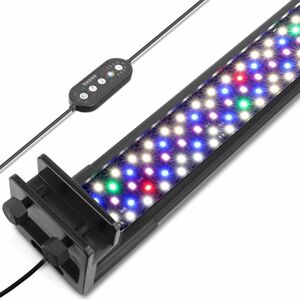 hygger 10W LED 水槽ライト 水草用 フルスペクトル水槽ライト マルチカラー照明 明るさ調節可能 外部コントローラー 