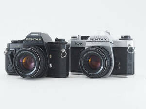 ★訳あり大特価★ ペンタックス PENTAX MF カメラ＆50mmレンズ 2セット / SUPER A / KM #TA2230