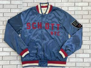 ＵＳＥＤ　ショット　SCHOTT N.Y.C　ナイロンヴァーシティージャケット　サイズＬ　3152002　NYLON VARSITY JACKET　上野商会