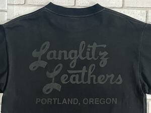 ＵＳＥＤ　ラングリッツレザー　LANGLITZ LEATHERS　長袖Ｔシャツ　サイズＳ　ＵＳＡ製