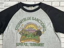 ＵＳＥＤ　フェローズ　PHERROW'S　ラグランＴシャツ　サイズＬ　STORMYBLUE SANCTIONED SUPER PULL TOURNAMENT_画像1