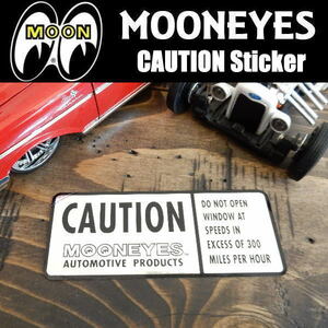 ムーンアイズ MOONEYES CAUTION Sticker 危険 警告 ステッカー デカール 盗難防止 いたずら防止 DM165