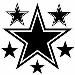 【星6個】STAR 星 カッティングステッカー 四駆 ４×４ OFFROAD オフロード アメリカ JEEP 絵文字だけが残る.