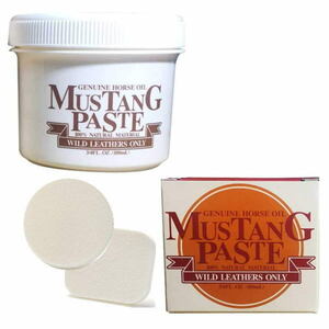 【全国送料無料＋パフ付】マスタング ペースト MUSTANG PASTE 天然100％ホースオイル レザーケア シューケア 人気Ｎｏ１革オイル